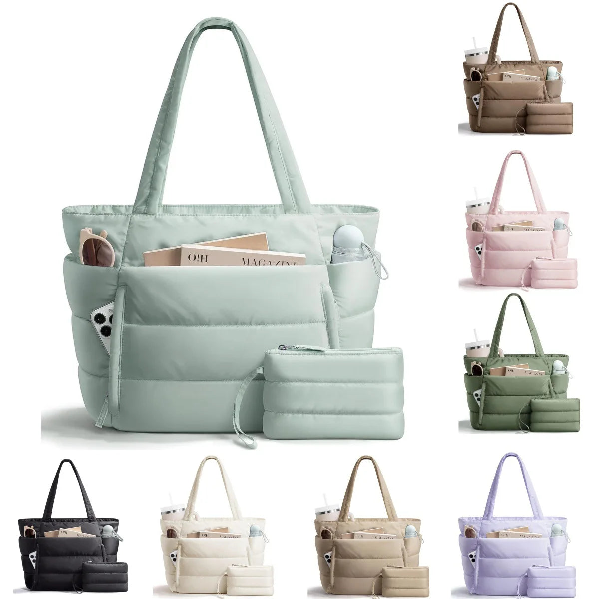 Women Tote bag large-capacity shoulder bag multi-functional travel toiletry makeup bag