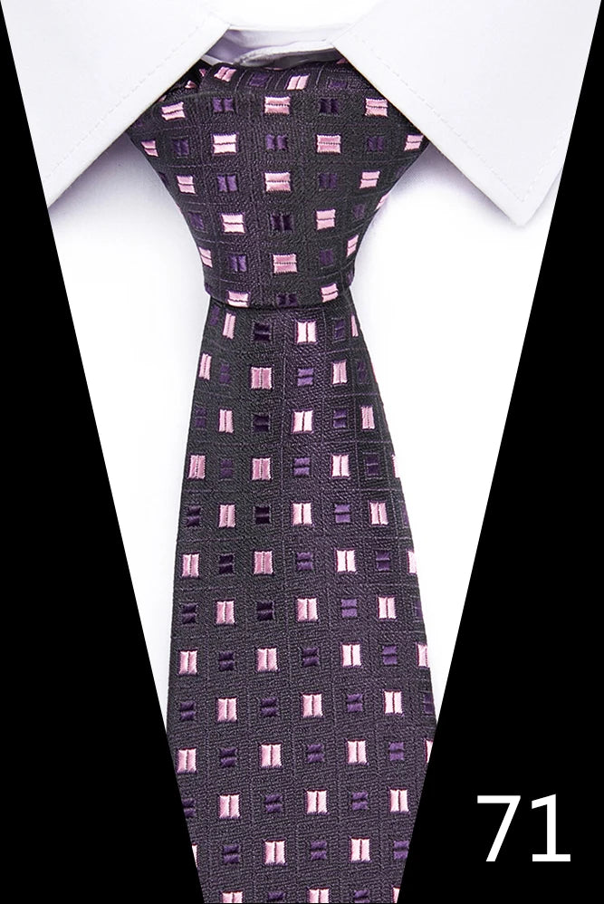 Hot Sale Necktie Man 7.5 cm Silk Tie Solid Color Gravatas Suit Accessories Fit Wedding Holiday Party