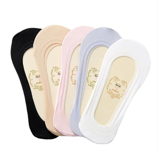 Women Boat Sock Plantar Fasciitis Shoes Insole Socks Insoles for Feet Shock Absorbing Shoe Sole Invisible Non slip Shoe pads