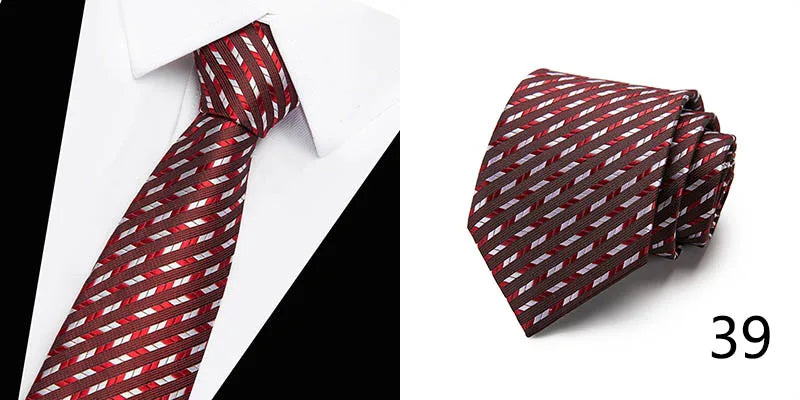 Hot Sale Necktie Man 7.5 cm Silk Tie Solid Color Gravatas Suit Accessories Fit Wedding Holiday Party
