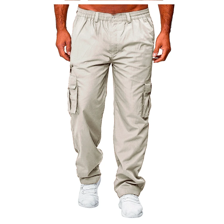 2024 Men's Cargo Pants Casual Multi Pockets Military Tactical Pants Male Outwear Loose Straight slacks Long Trousers Plus size