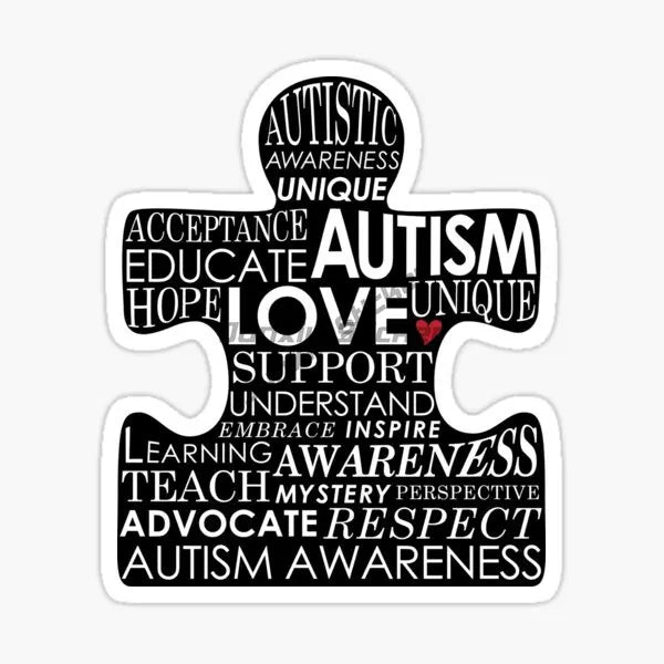 AUTISM Motorcycle Laptop Car RV SUV Wall Car Stickers PVC Vinyl Reflective Stickers Decals
