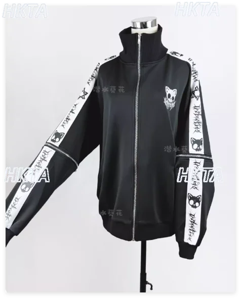 Japanese Style Halloween Gothic Clothes Anime Subculture Sweatshirt Coat Women Girls Punk College Style Black Hoodies Jacket
