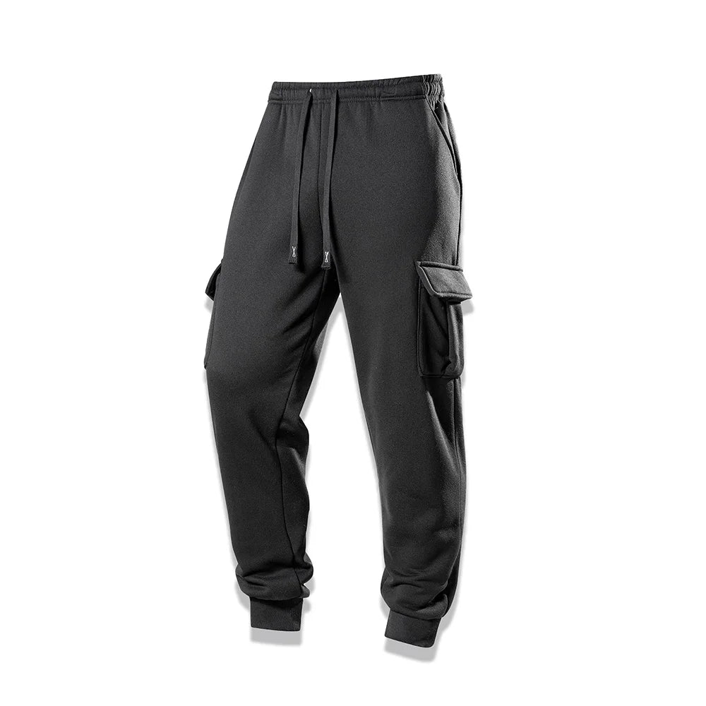 Spring/Autumn Men's Casual Cargo Pants Streetwear Outdoor Comfortable Elastic Waist Drawstring Joggers Hiking Sports Pants