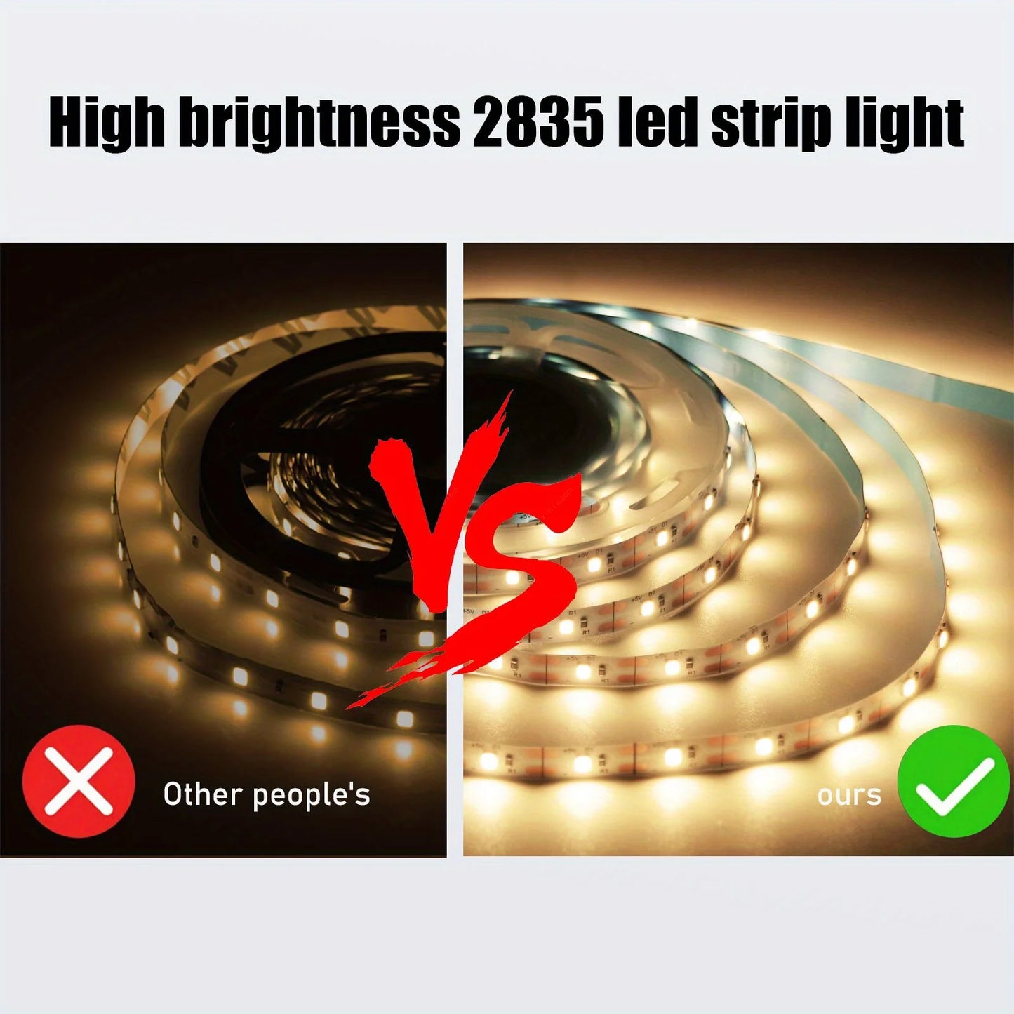LED Strip Lights 5V White/Warm White Flexible LED Light,can be pasted,cuttable Home Decor Lamp for TV Backlight Cabinet Lighting