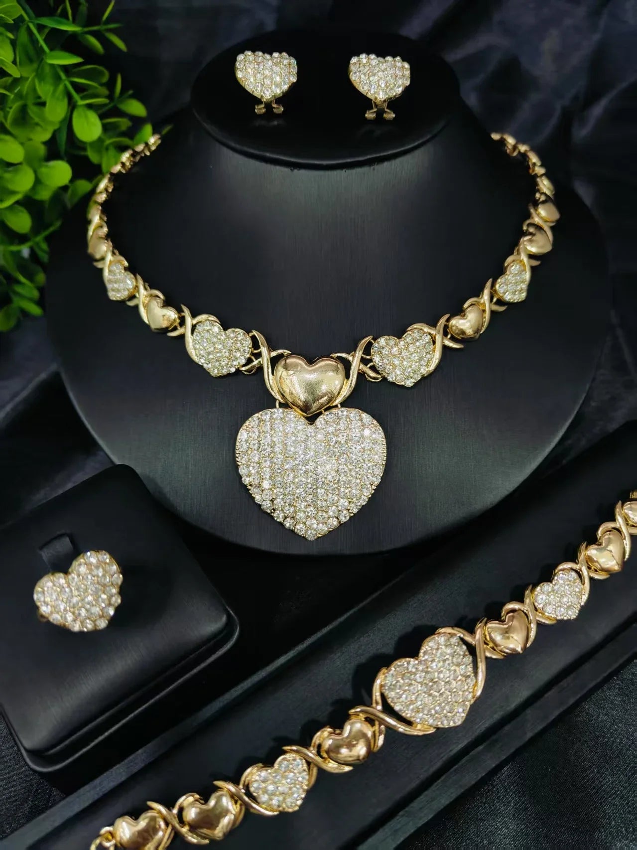 Luxury Indian Jewellery Earrings Necklace Jewelry Sets For Women Dubai Gold Color African Arabic Wedding Bridal Party Gifts