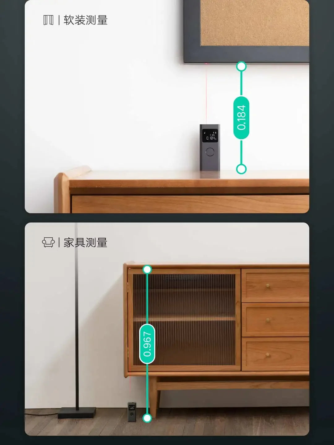 Xiaomi Mijia Smart Laser Rangefinder Real Time Distance Meter LCD Display Laser Range Finder Tape Measure Work with Mijia APP