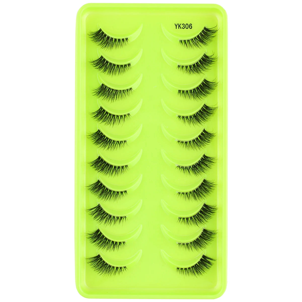 YSDO 3/7/10 Pair Half Eye Lashes Soft Natural Fake Lashes Look Short Wispy Clear Band Fox Eye Lash Faux 3d Mink Eyelashes Makeup
