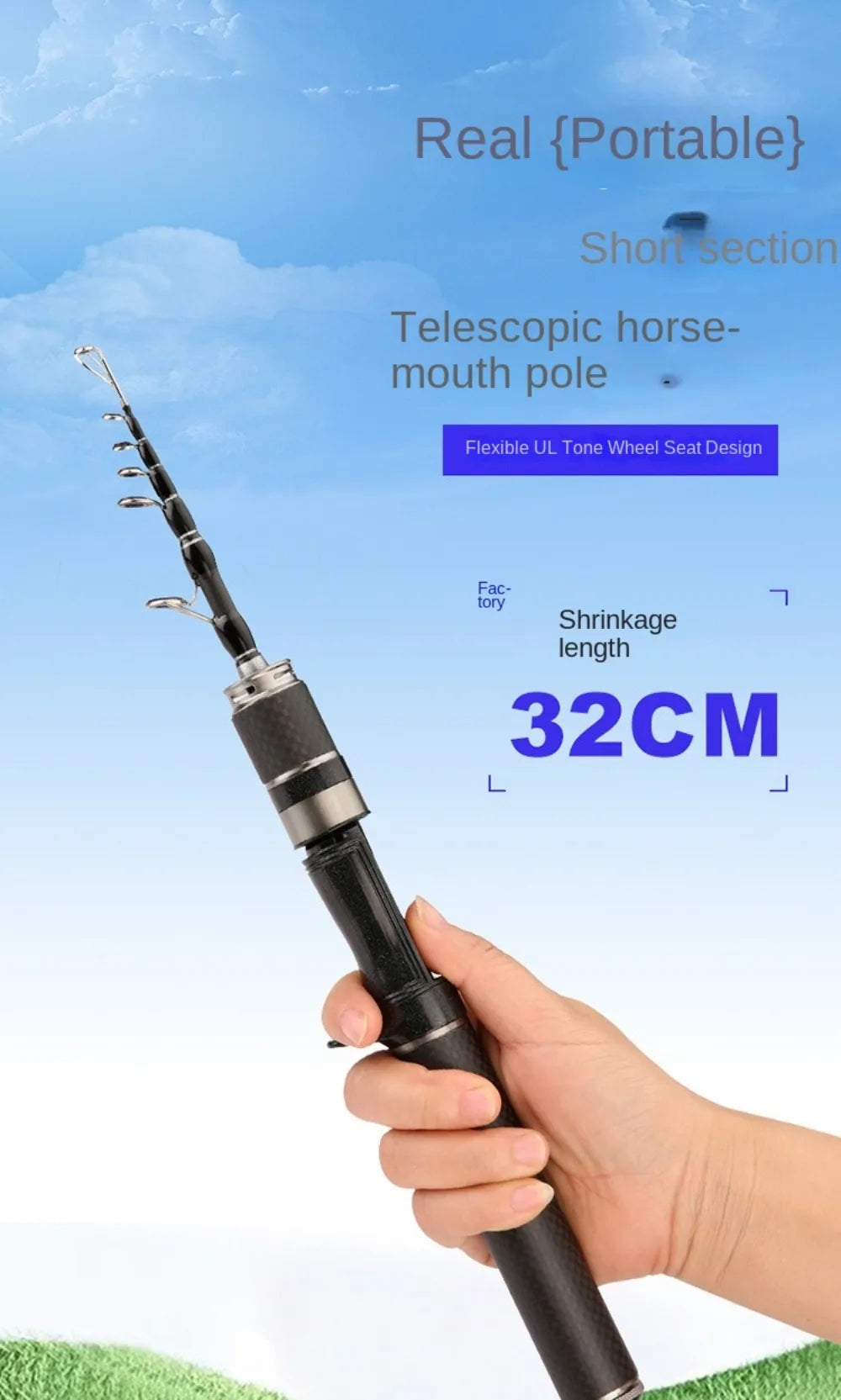 1.5m-1.8m Telescopic Fishing Rod  Glass Fibre Fishing Pole Casting Rod Fishing Rod Reel Set Lure Set Hooks Feeder Rod Combo