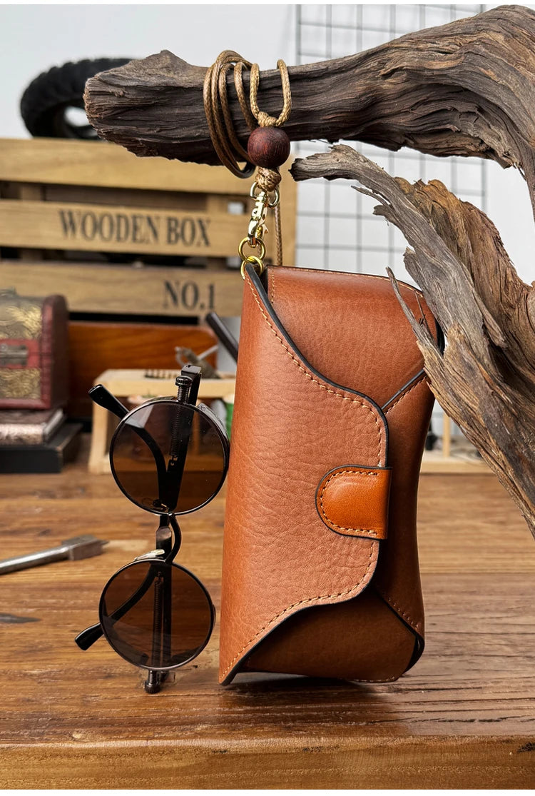 Genuine Leather Eye Glasses Bag for Eyeglass High Quality Handmade Causal Glasses Case Sunglasses Protector Pouch