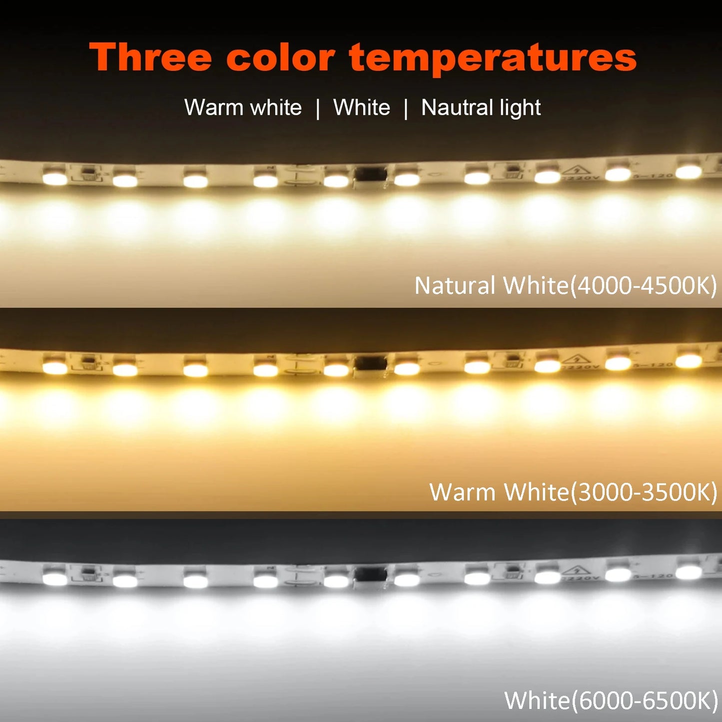 10m 20m 50m 220V 2835 LED Strip Light No Need Driver High Bright 120LEDs/M Flexible Tape Lights IP44 Waterproof Home Lighting