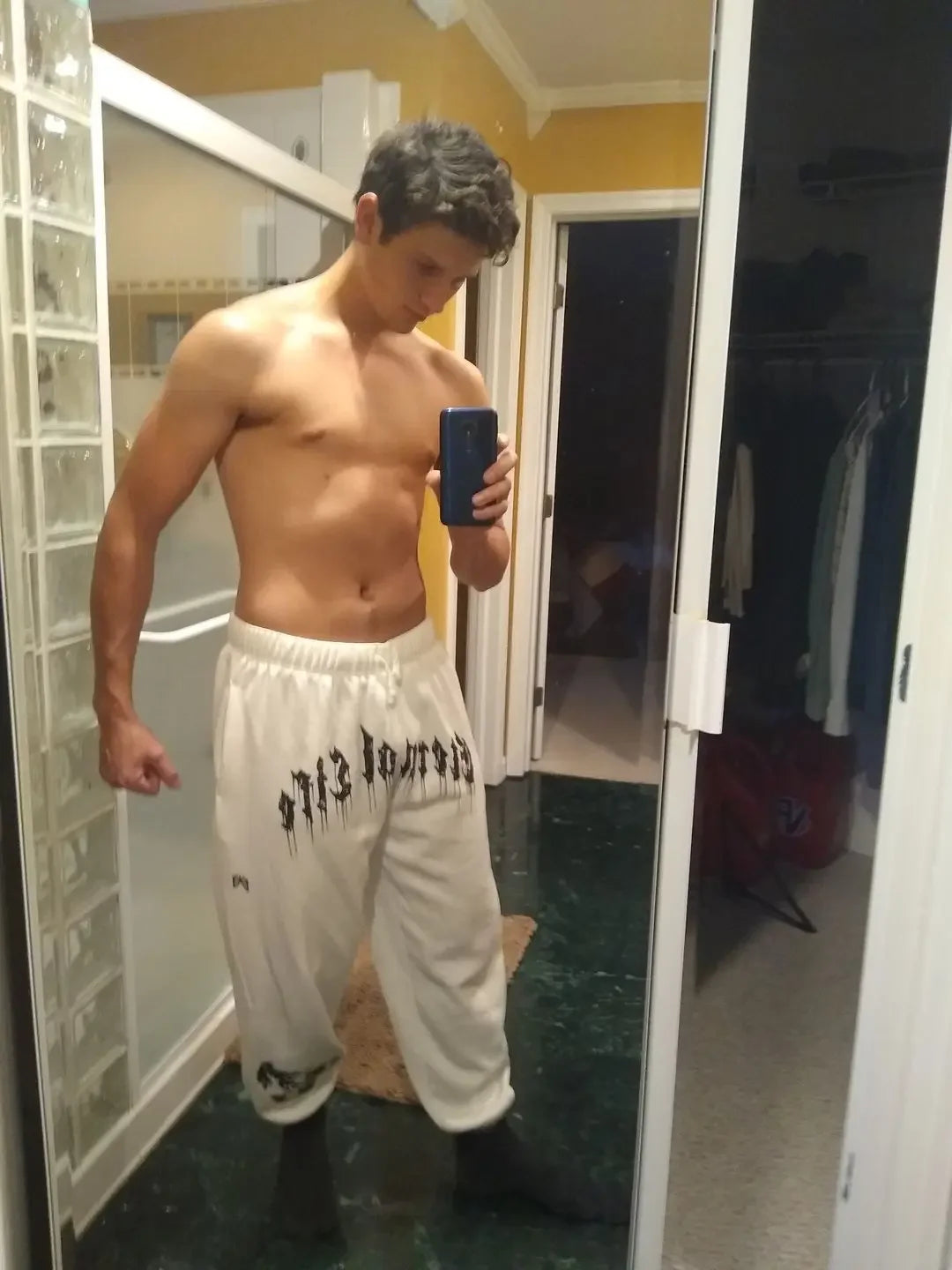 2025 European and American Men's New Year Wear Sports Pants Casual Sports Training Pants Men's Gym Pants