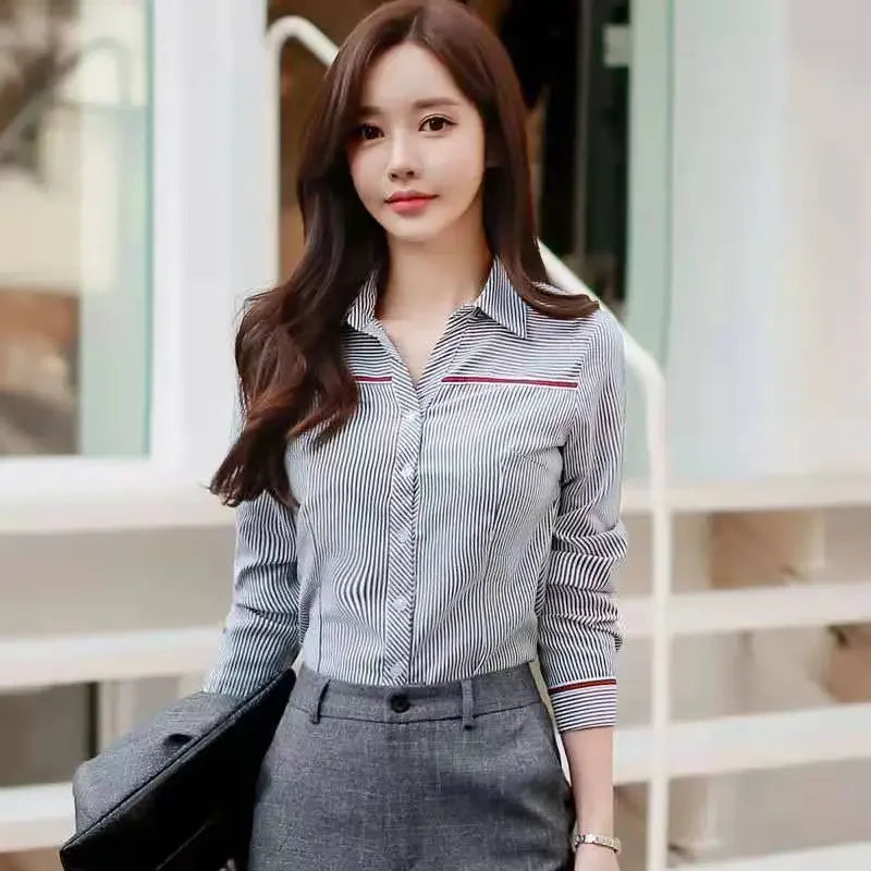 Summer Pattern Female Tops With Designs Crop Women's Shirt And Blouse Premium Promotion Elegant Social Clothing Sales Tall