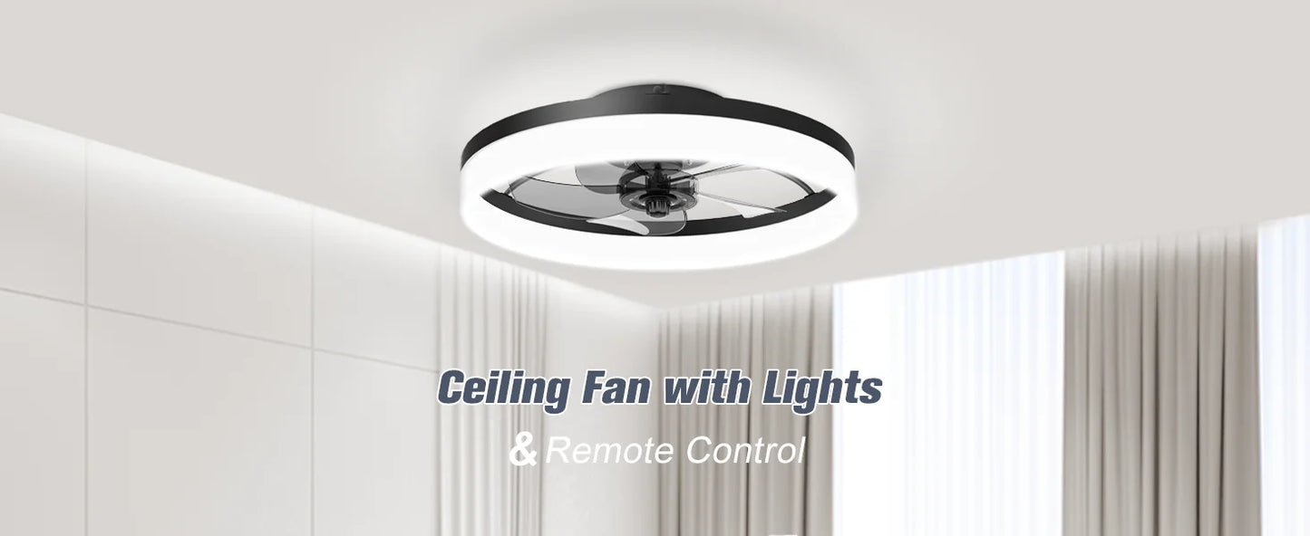 Ceiling fan with light Modern Dimmable Remote Control Ceiling Fans Living Room AC Variable Frequency Fan Ceiling Lamp