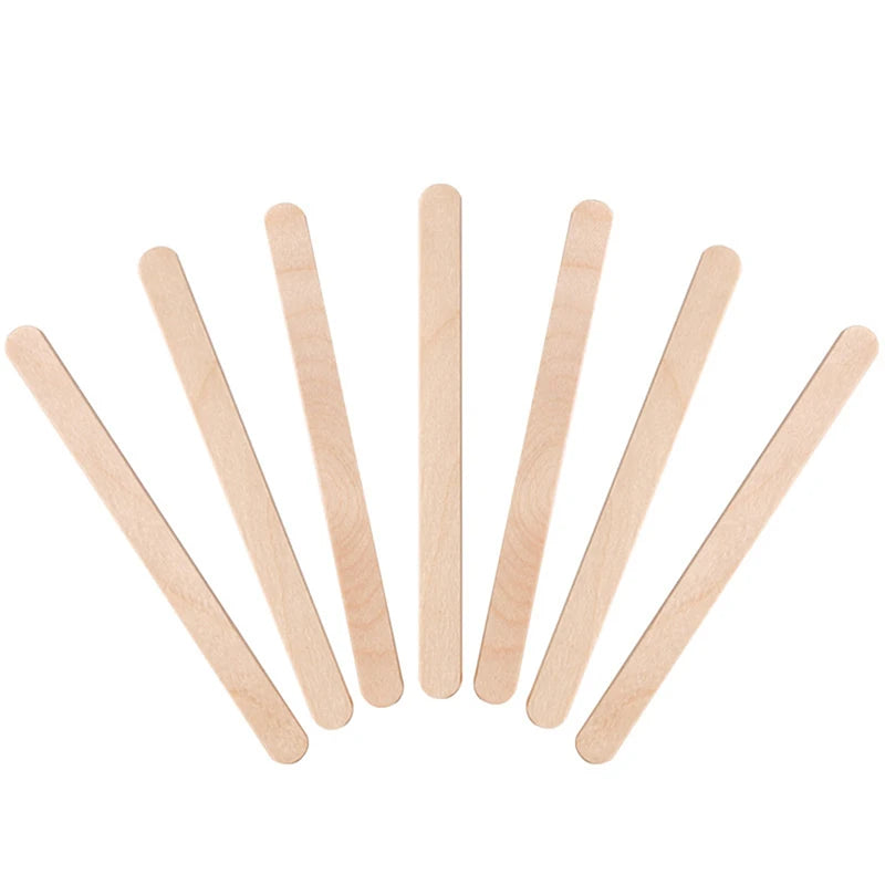 100PCS Disposable Wooden Hair Removal Sticks for Women Depilation Spatula Waxing Tool for Face Eyebrows Beauty Care