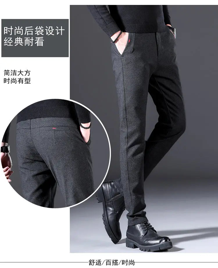 In the autumn of 2025, men's casual pants are slimming, fashionable, cool and versatile. Solid straight-leg Korean-style busines