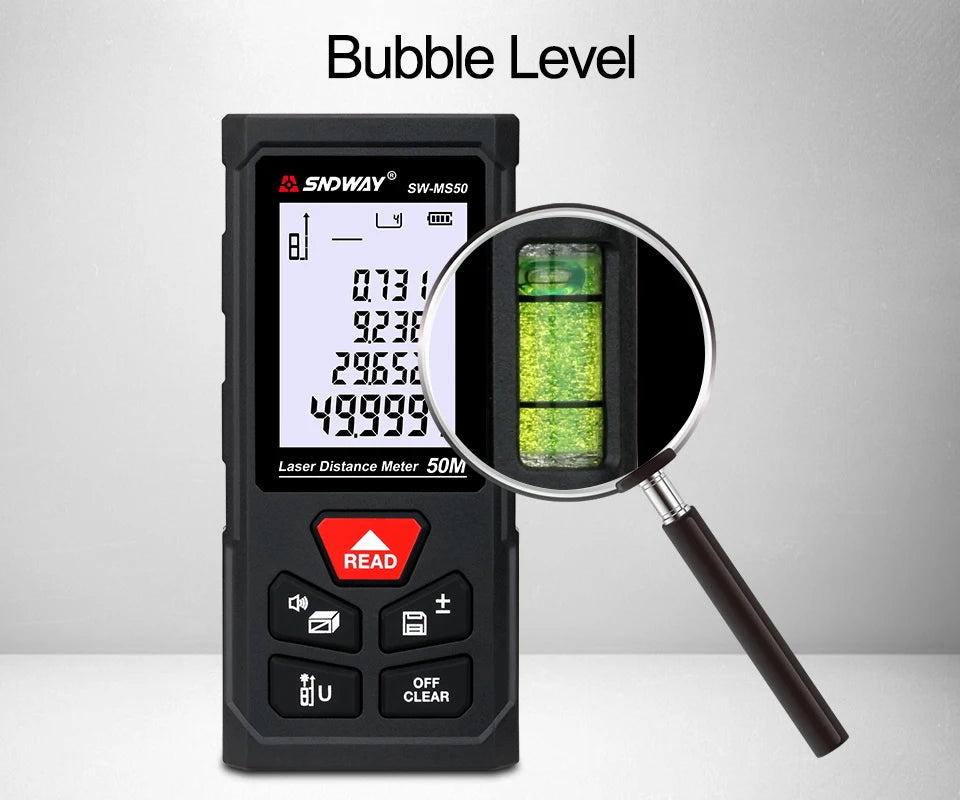 SNDWAY laser distance meter 40M 60M 80M 100M rangefinder trena laser tape range finder build measure device ruler test tool