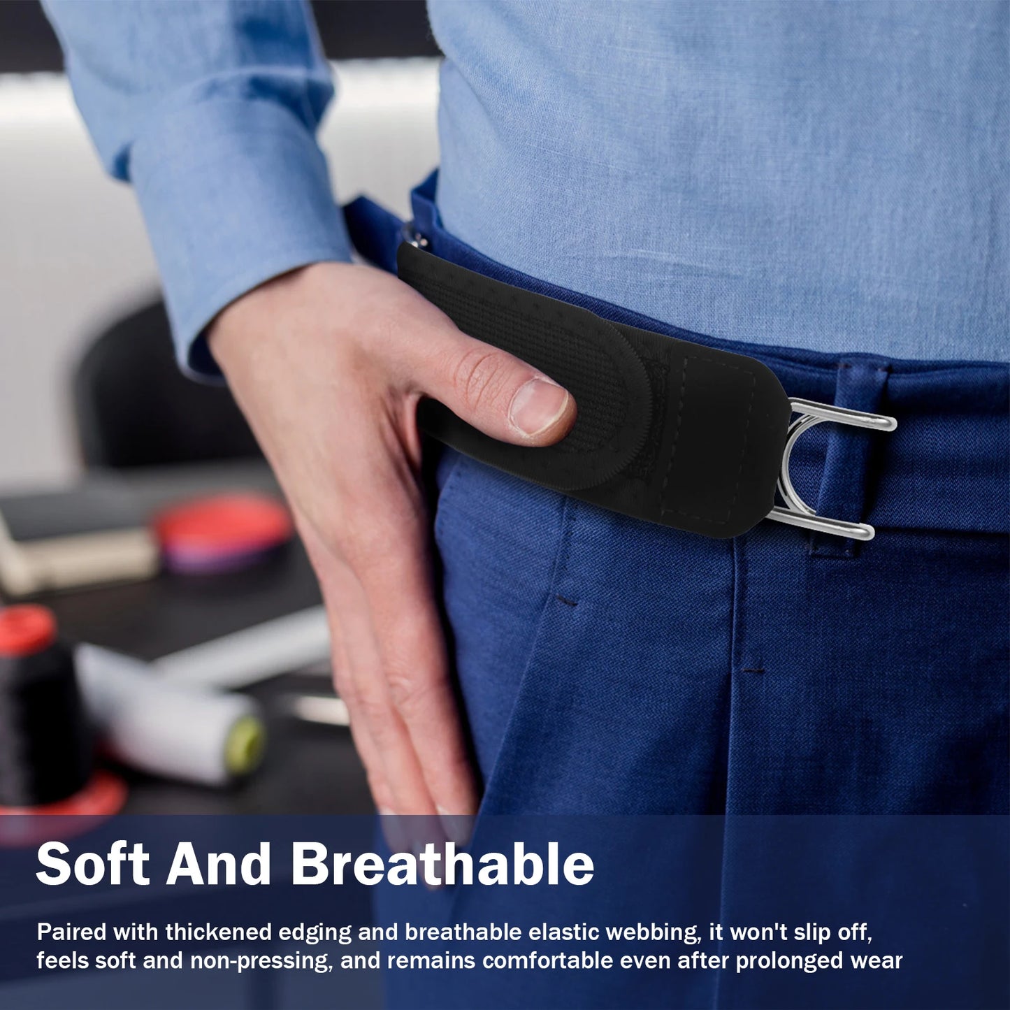 4Pcs Buckleless Belt Hook Adjustable Elastic Waist Buckle Unisex Buckle-Free Invisible Waist Belt For Outdoor Travel Work