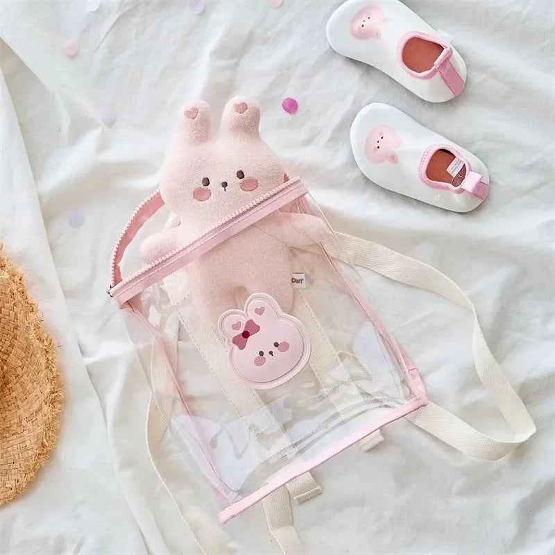 Kids Backpack Toddler Backpack Mother Kids Bags for Girl School Bags Cute Pvc Transparent Bag for Boy Bolsas Para Niños Mochila