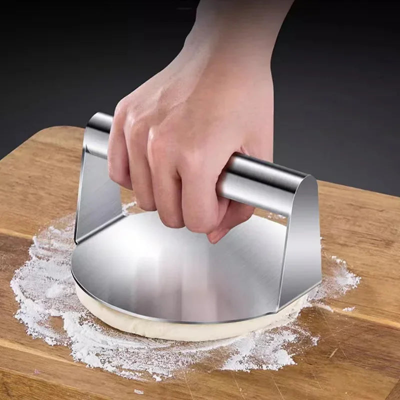 Hamburger Meat Press Stainless Steel Round/Square Smash Burger Press Deli Meats Kitchen Tool Flat Top Grill Tools Squeeze Grease