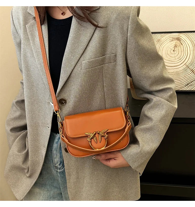 Ladies' Handbag, Swallow Bag, High-end, Fashionable, Versatile, Single Shoulder Crossbody Bag, Small Square Bag, Commuting Bag