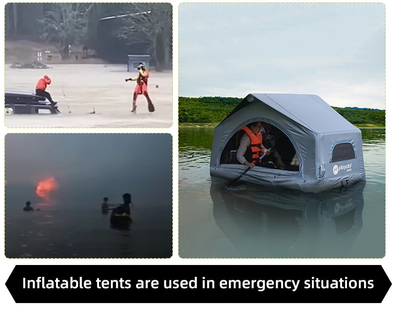 Inflatable Rooftop Tent Car Roof Tent Glamping Outdoor Tents Versatile Shell Wing Large Internal Lightweight Waterproof Rooftop