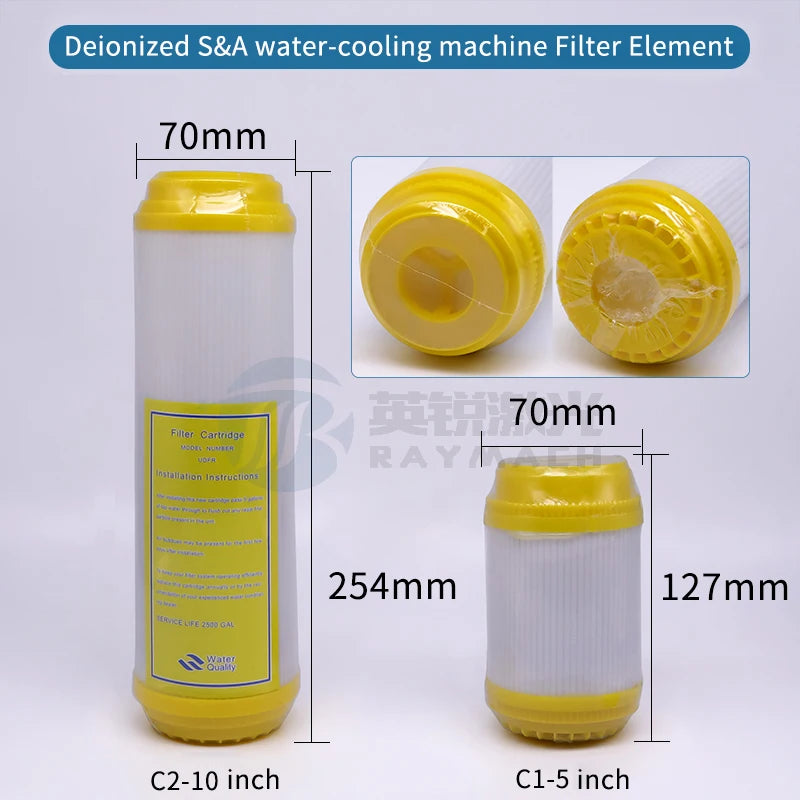 Filter Cartridge Water Purifier 5 / 10 Inch 5-Micron Sediment PP Cotton Wire Wound For Water Chiller CW5000 Water Filter System
