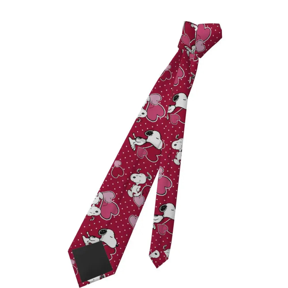 Snoopys & Woodstock Smile Giggle Laugh Neckties Silk 8 cm Neck Tie for Mens Shirt Accessories Cravat Wedding Accessories Office