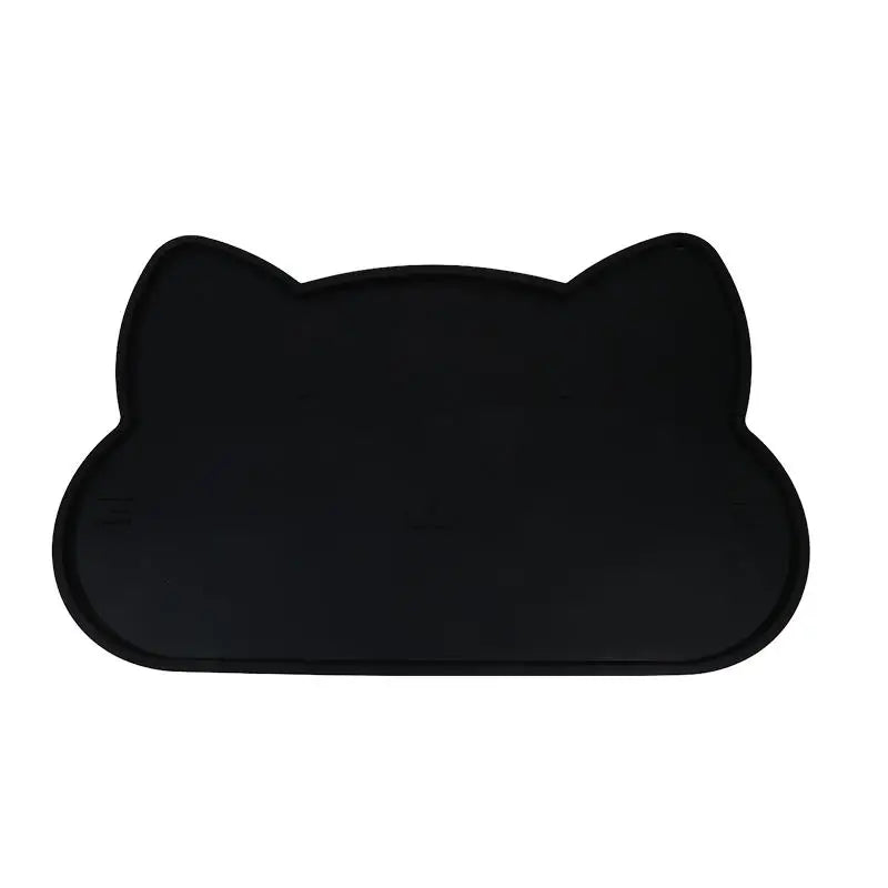 Pet Feeding Mat For Dogs Cats Solid Color Silicone Waterproof Non-slip Cat Food Mat Portable Dog Feeding Mat Placemat