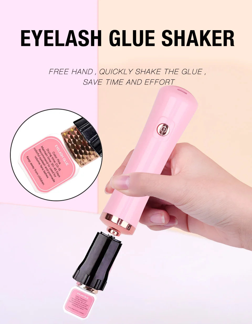 Portable Eyelash Glue Shaker USB Electric Wake-up Device for Nail Polish Tattoo Ink Pigment Liquid Shaking Machine Eyelash Tools