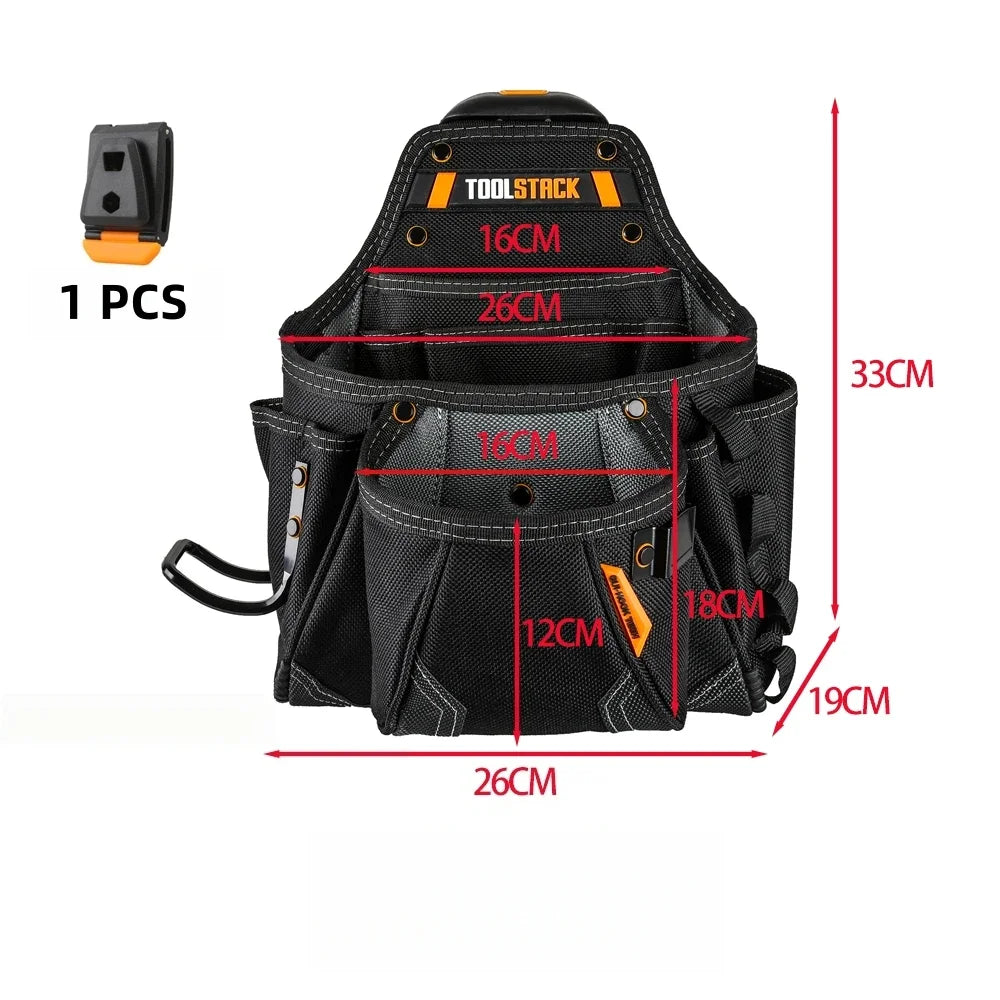 TOOLSTACK TSK-02 Framer Pouch Double -Pocket Multifunctional Tool Waist Bag Durable Bags Carpenters Pouch Tools Package Bag Work