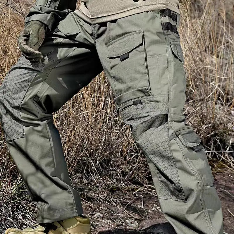 Tactical Pants Workwear Pants Mens Camo Military Wear-resistant Outdoor Trip Hiking Shirts Training Hunting Clothes Multi Pocket