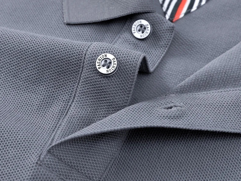 100% pure cotton men's short sleeved summer new luxury golf polo shirt high-quality brand exquisite embroidery design T-shirt to