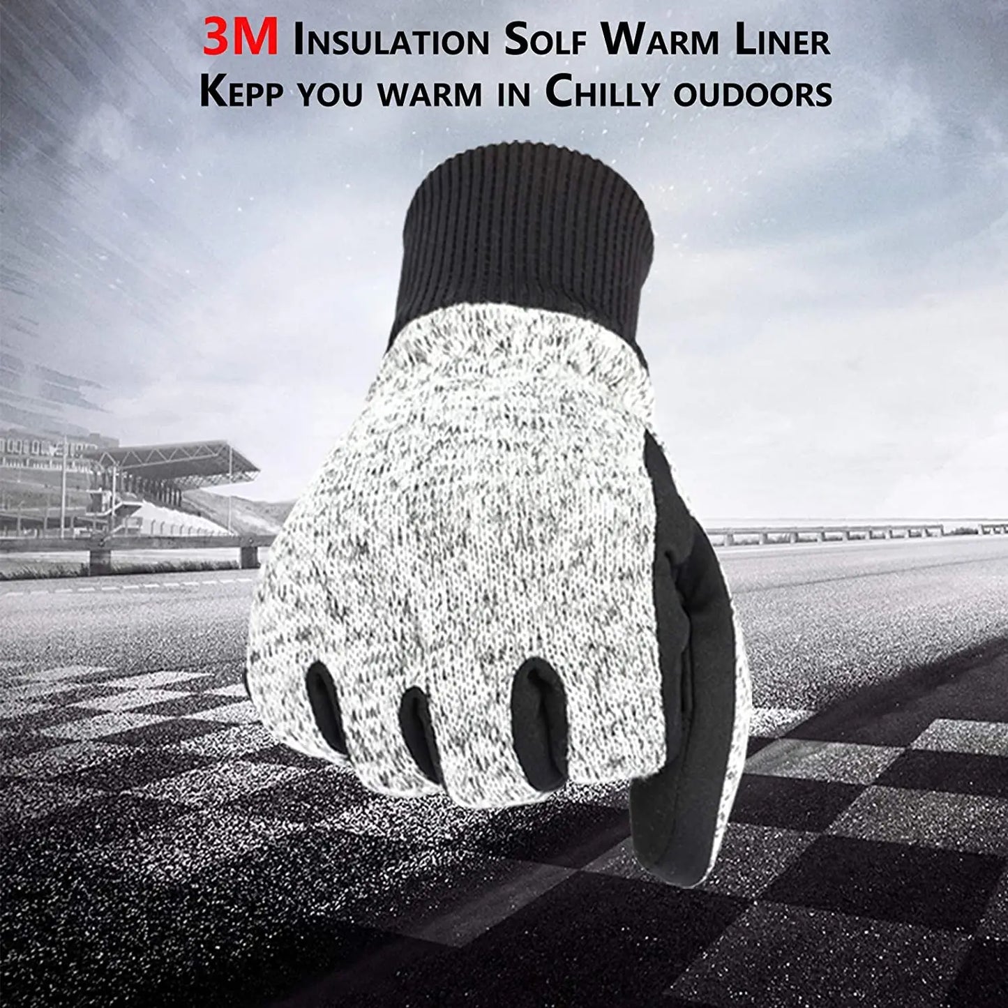 1pcs Winter Gloves -20℉ Thinsulate Thermal Gloves Cold Weather Warm Gloves Running Gloves Touchscreen Bike Gloves for Men Women
