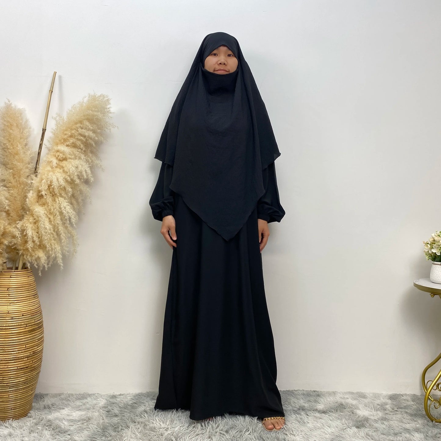 Islamic Clothing Women Muslim Plain Long Khimar Hijab Scarf Headcover Eid Prayer Garment Headdress Dubai Saudi Turkey Indonesia