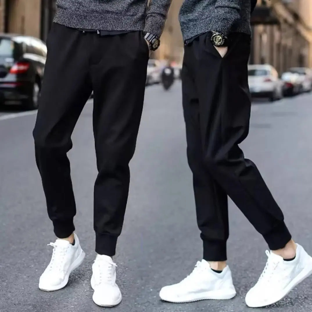 Spring Autumn Men's Loose Straight Leg Casual Sports Pants Trendy Brand Versatile Youthful Sle Long Pants Casual Trousers