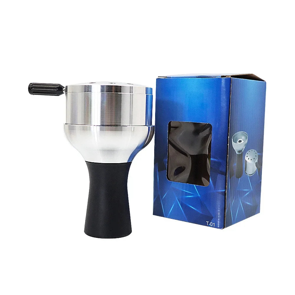 CRUSHER Arab Shisha Hookah Metal Bowl Set Charcoal Holder with Cover Heat Heat Management System Chicha for Smoking Accessories