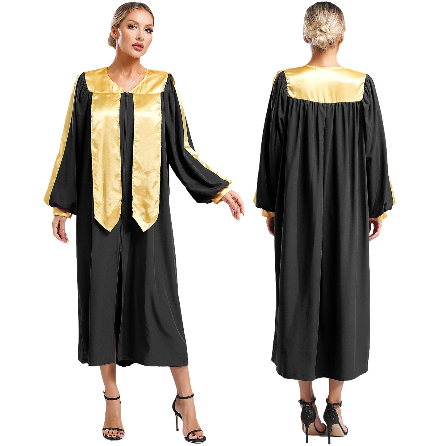 Womens Church Clergy Loose Choir Robe Dress Priest Preacher Dresses Baptism Confirmation Officiant Costume Praise Worship Dress