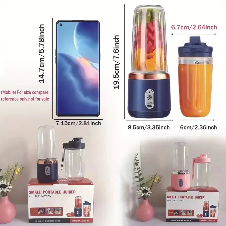 1pc handheld blender bottle 6 blades Multifunction juice blender Fresh juice Smoothie Ice CrushCup Food pro juicer machine