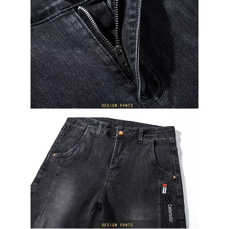 Spring Autumn Men Daily Versatile Denim Pants Male Wear-resistant Retro Wash Denim Trousers New High Quality Brand Casual Jeans