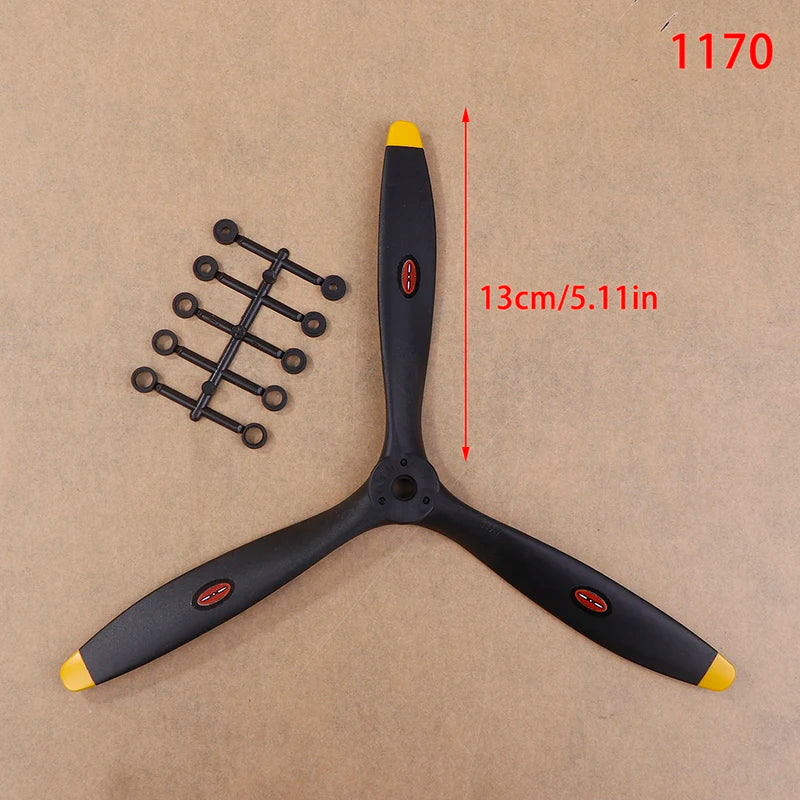 RC Modeled Airplane with 3-Blade 8060 9060 1060 1170 1370 Propeller, Perfect for Electric or Methanol Gas Engines