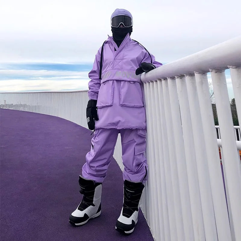Ski Suit Set for Men and Women Windproof, Waterproof, Warm Jacket and Pants Complete Set of Snowboarding Gear High Quality