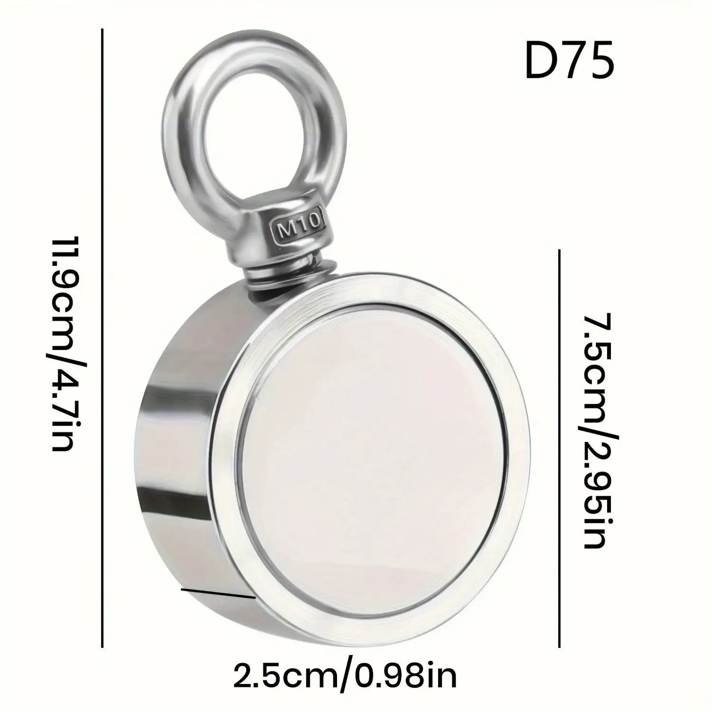 Magnet Fishing, 1000 LBS (453 KG) Pulling Force Double Sided Fishing Magnet with Rope, Super Magnet Fishing Kit, Neodymium Magne