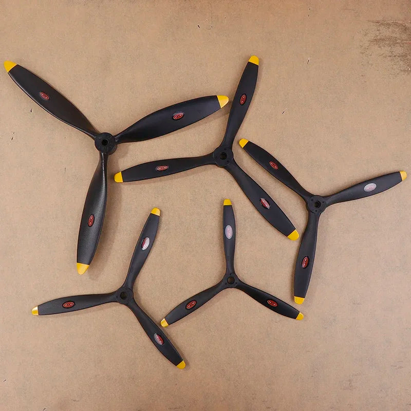 RC Modeled Airplane with 3-Blade 8060 9060 1060 1170 1370 Propeller, Perfect for Electric or Methanol Gas Engines