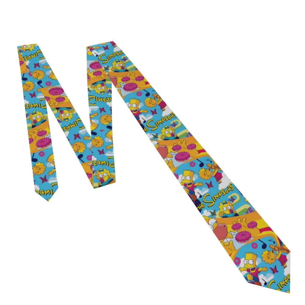 Personalized The S-Simpsones Homer Neck Ties Men Formal Silk Wedding Neckties