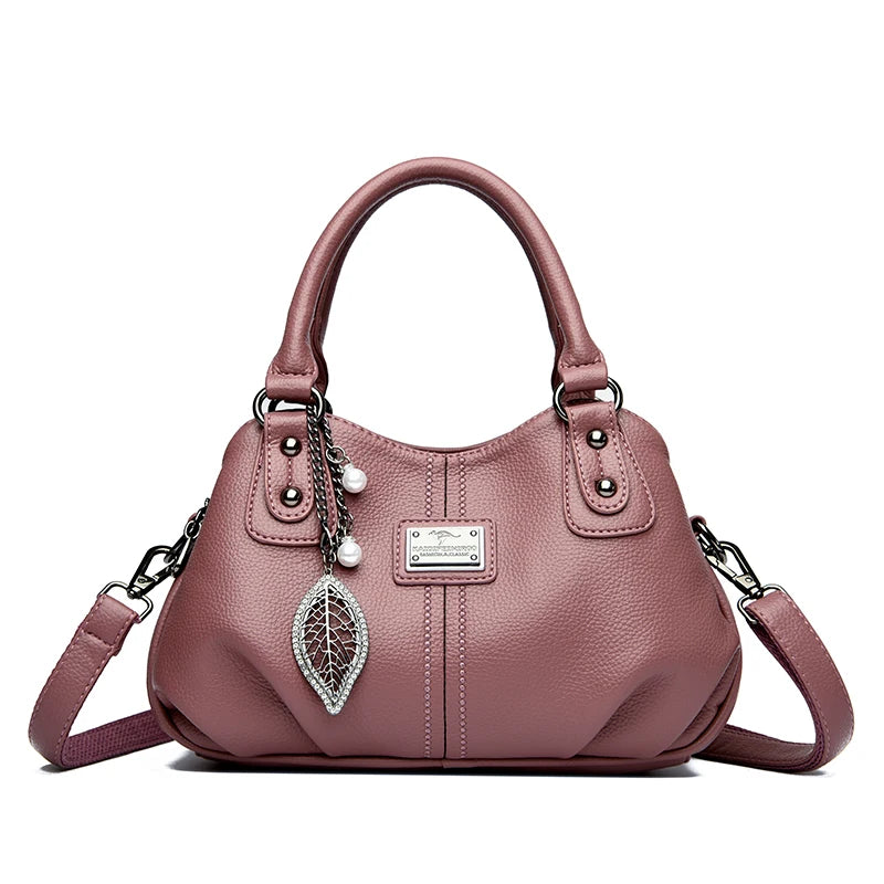 2024 New 3-layer Large Capacity Women Tote Bag Fashion Women's Trendy Shoulder Bags High Quality Soft Leather Female Handbag Sac