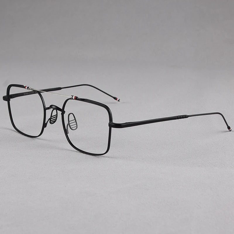 Double-beam Square Spectacle Frame TB909 Pilot Women's Glasses Frames Pure Titanium Eyeglass Frames Men's Glasses Frames Fashion