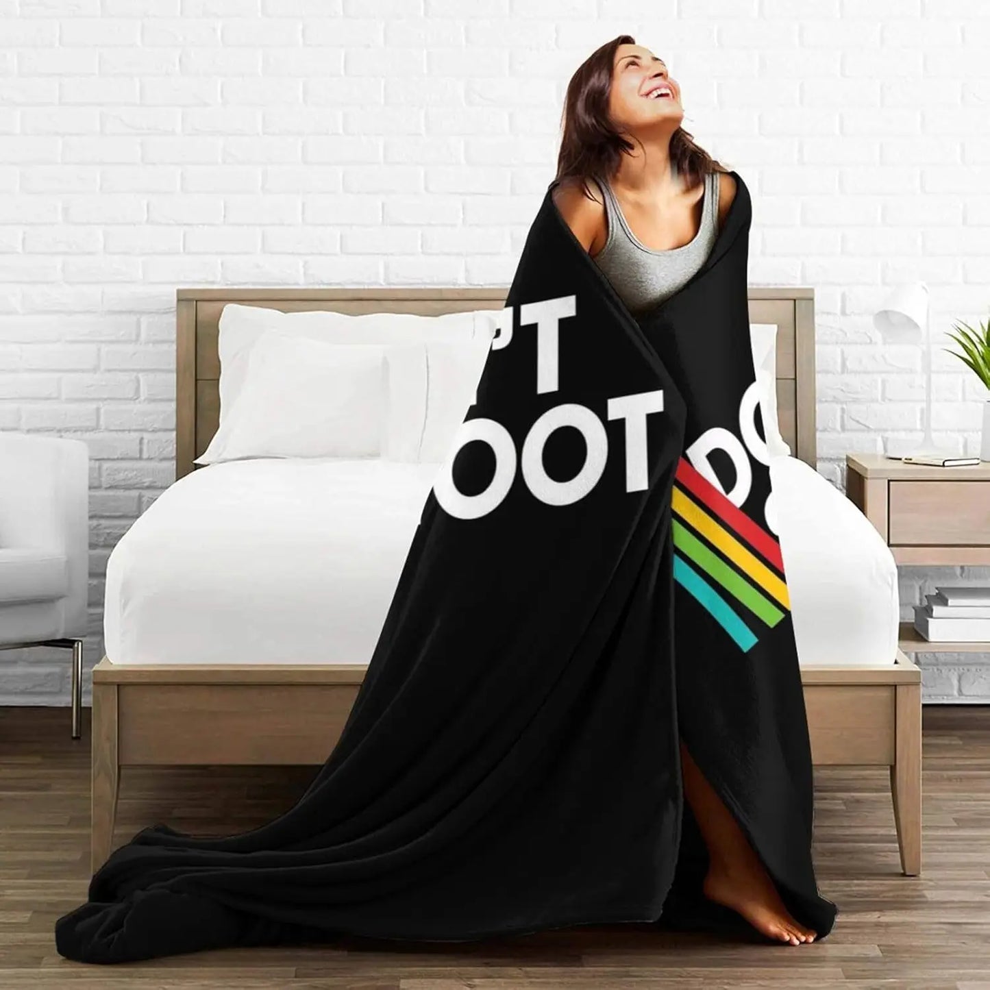 Flannel Arc Raiders Don't Shoot! Arc Stripes Throw Blanket- Ultra Soft Lightweight for Bed, Sofa, Travel & Camping