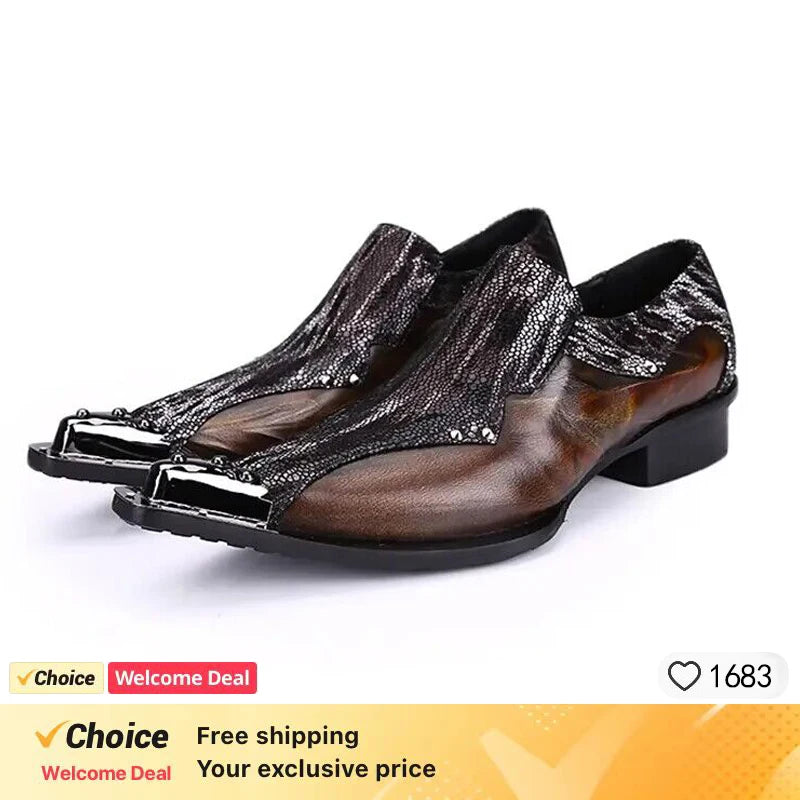 New Men's Shoes Italian Formal Shoes Oxford Men's Handmade Genuine Leather Business Party Shoes 36-49