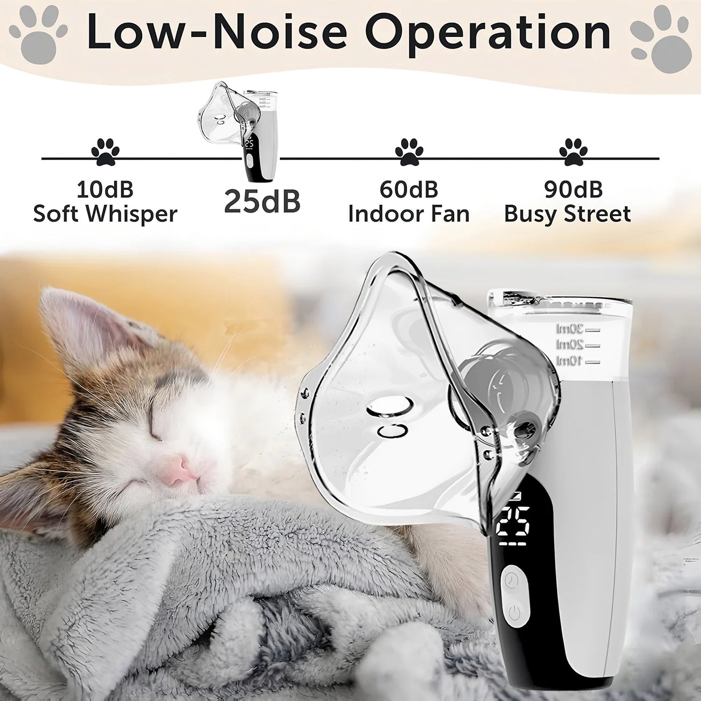 Pet Portable Nebulizer Machine Medical Atomizer Nebuliser Inhalator for Animal Silent Inhaler Humidificador Nebulizador